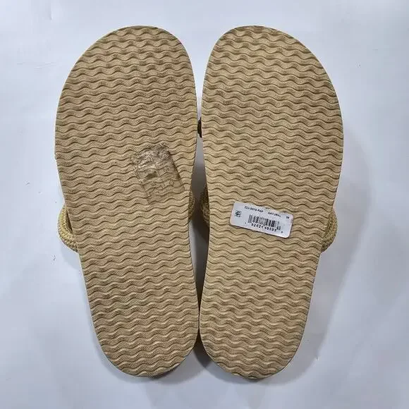 SIMKHAI Lupita Puffy Strap Raffia Platform Sandals in Natural